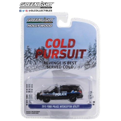GL62010-F - 1/64 HOLLYWOOD SERIES 40 -  COLD PURSUIT (2019) - 2013 FORD POLICE INTERCEPTOR UTILITY - KEHOE POLICE DEPARTMENT, KEHOE, COLORADO SOLID PACK