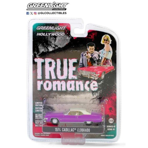 GL62020-B - 1/64 HOLLYWOOD SERIES 41 - TRUE ROMANCE (1993) - CLARENCE AND ALABAMA'S 1974 CADILLAC ELDORADO CONVERTIBLE (TOP UP) SOLID PACK
