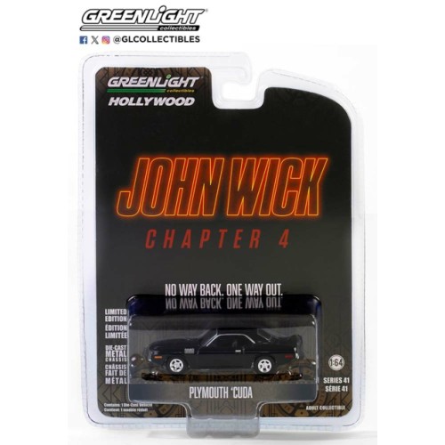 GL62020-F - 1/64 HOLLYWOOD SERIES 41 - JOHN WICK: CHAPTER 4 (2023) - PLYMOUTH 'CUDA SOLID PACK