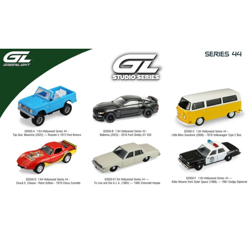 GL62050 - 1/64 HOLLYWOOD SERIES 44 (6 CAR SET) 6 PCS ASST CTN GL62050 - 1/64 HOLLYWOOD SERIES 44 (6 CAR SET) 6 PCS ASST CTN