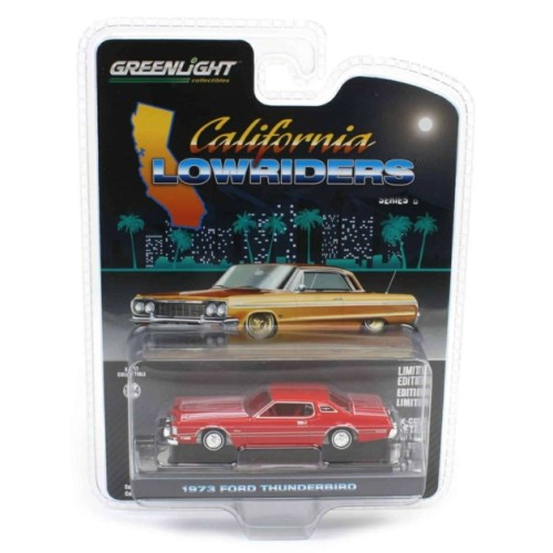 GL63070-E - 1/64 CALIFORNIA LOWRIDERS SERIES 6 - 1973 FORD THUNDERBIRD - RED CUSTOM