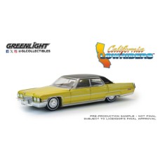 GL63080-C - 1/64 CALIFORNIA LOWRIDERS SERIES 7 - CADILLAC SEDAN DEVILLE LOWRIDER 1971 - GOLD METALLIC