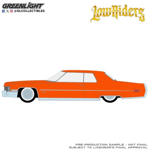 GL63090-D - 1/64 CALIFORNIA LOWRIDERS SERIES 8 - 1972 CADILLAC COUPE DE VILLE - MANDARIN ORANGE