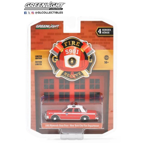 GL67050-C - 1/64 FIRE AND RESCUE SERIES 4 - 1985 PLYMOUTH GRAN FURY FDNY DIVISION CHIEF 5