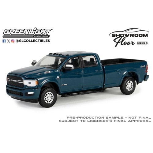 GL68050-A - 1/64 SHOWROOM FLOOR SERIES 5 - 2023 RAM 2500 BIGHORN SPORT APPEARANCE PACKAGE AND OFF-ROAD PACKAGE - PATRIOT BLUE PEARL SOLID PACK