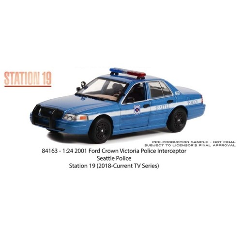 GL84163 - 1/24 STATION 19 (2018-CURRENT TV SERIES) 2001 FORD CROWN VICTORIA POLICE INTERCEPTOR SEATTLE POLICE