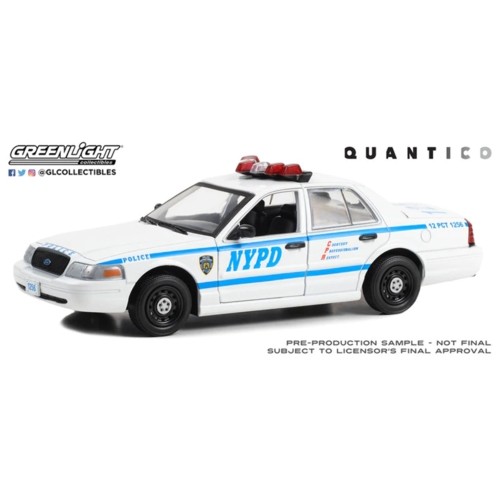 GL84183 - 1/24 QUANTICO (2015-18 TV SERIES) 2003 FORD CROWN VICTORIA POLICE INTERCEPTOR NEW YORK CITY POLICE DEPT (NYPD)
