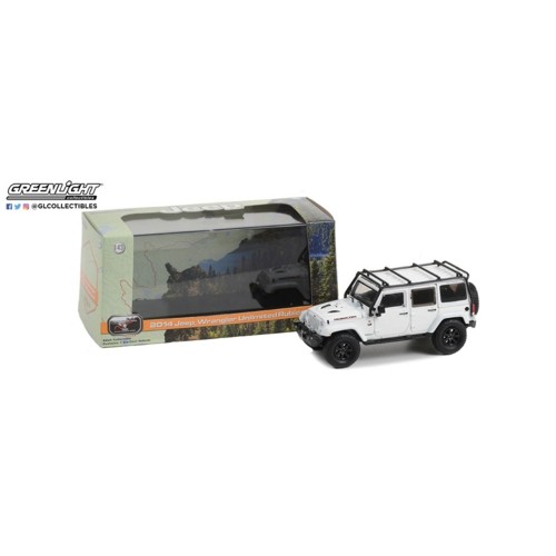 GL86197 - 1/43 2014 JEEP WRANGLER UNLIMITED RUBICON X WITH OFF-ROAD PARTS - JEEP OFFICIAL BADGE OF HONOR - THE RUBICON TRAIL, LAKE TAHOE, CALIFORNIA BRIGHT WHITE
