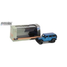 GL86198 - 1/43 2014 JEEP WRANGLER UNLIMITED BLACK BEAR EDITION - JEEP OFFICIAL BADGE OF HONOR - BLACK BEAR PASS, TELLURIDE, COLORADO - HYDRO BLUE PEARL