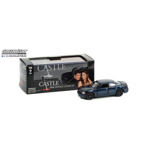 GL86604 - 1/43 CASTLE (2009-16 TV SERIES) DETECTIVE KATE BECKETTS 2006 DODGE CHARGER MIDNIGHT BLUE PEARLCOAT