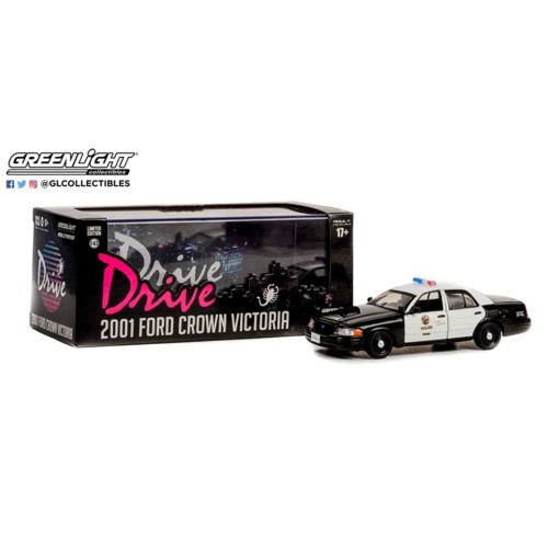 GL86609 - 1/43 DRIVE (2011) 2001 FORD CROWN VICTORIA POLICE INTERCEPTOR LAPD