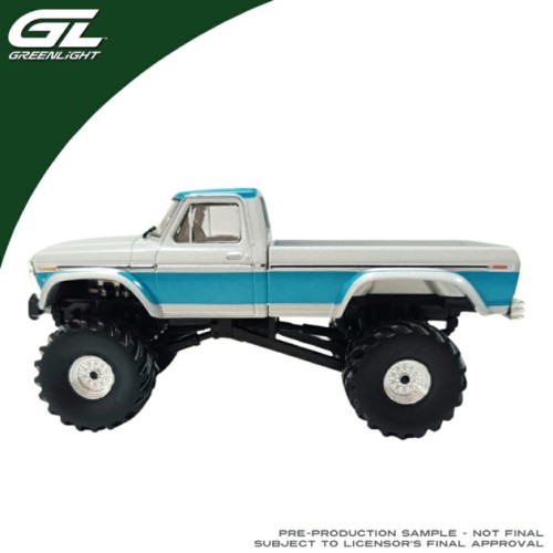 GL86649 - 1/43 FORD F-250 1976 - SILVER METALLIC WITH TEAL GREEN STRIPE