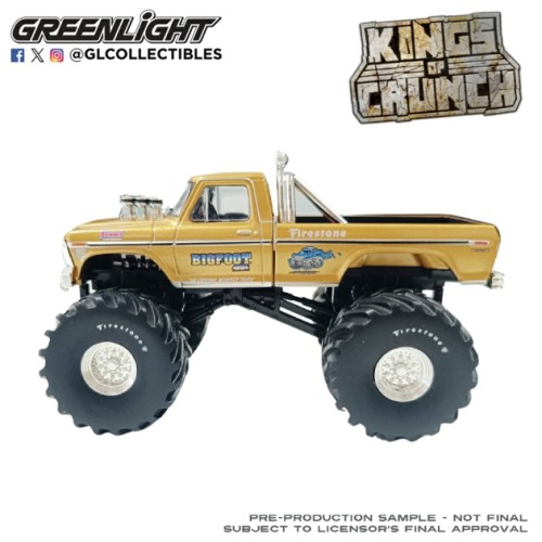 GL88061 - 1/43 KINGS OF CRUNCH - BIGFOOT NO.1 50TH ANNIVERSARY - 1974 FORD F-250 MONSTER TRUCK GOLD METALLIC