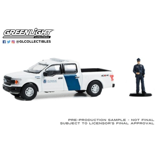 GL97150-F - 1/64 THE HOBBY SHOP SERIES 15 2018 FORD F-150 XLT U.S. CUSTOMS AND BORDER PROTECTION WITH CUSTOMS OFFICER