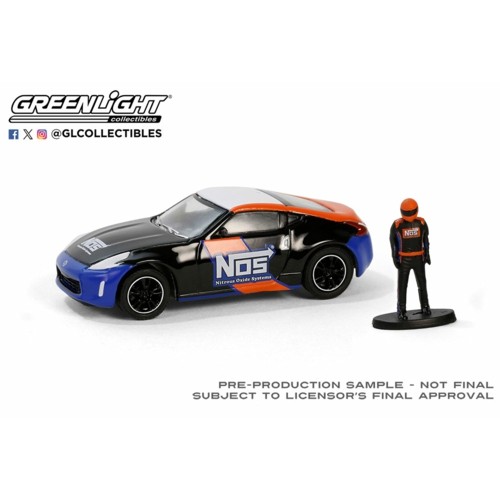GL97160-F - 1/64 THE HOBBY SHOP SERIES 16 - 2022 NISSAN 370Z WITH RACE CAR DRIVER - NOS NITROUS OXIDE SYSTEMS
