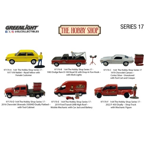 GL97170 - 1/64 THE HOBBY SHOP SERIES 17 (6 CAR SET) 6 PCS ASSORTMENT