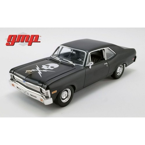 GMP18925 - 1/18 1971 CHEVROLET NOVA - MATTE BLACK (AS DRIVEN IN HORROR FILM DEATH PROOF)