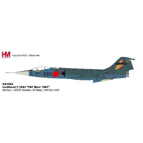 HA1063 - 1/72 LOCKHEED F-104J TAC MEET 1981 46-8587, JASDF, KOMATSU AIR BASE, 15TH NOV 1981