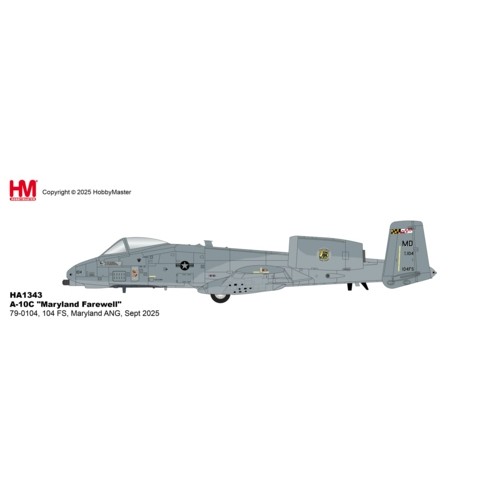 HA1343 - 1/72 A-10C - MARYLAND FAREWELL - 79-0104, 104 FS, MARYLAND ANG, SEPT 2025