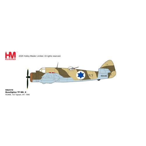 HA2319 - 1/72 BEAUFIGHTER TF MK. X, RD448, 103 TAJESET, IAF, 1948
