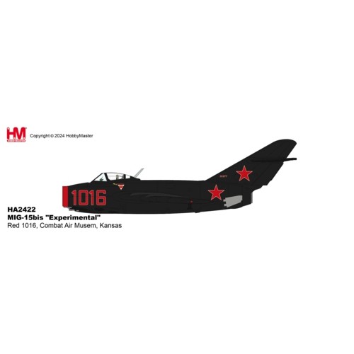 HA2422 - 1/72 MIG-15BIS EXPERIMENTAL RED 1016, COMBAT AIR MUSEM, KANSAS