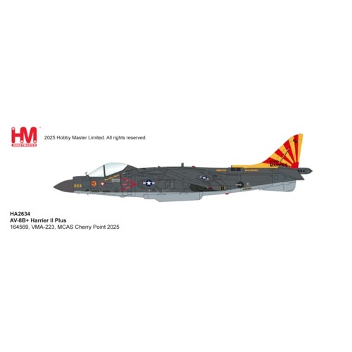 HA2634 - 1/72 AV-8B AND HARRIER II PLUS - 164569, VMA-223, MCAS CHERRY POINT 2025 HA2634 - 1/72 AV-8B AND HARRIER II PLUS - 164569, VMA-223, MCAS CHERRY POINT 2025