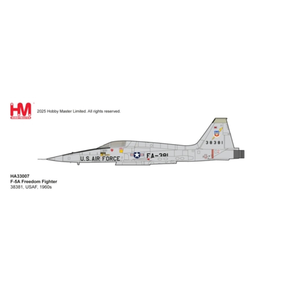 HA33007 - 1/72 F-5A FREEDOM FIGHTER 38381, USAF, 1960S