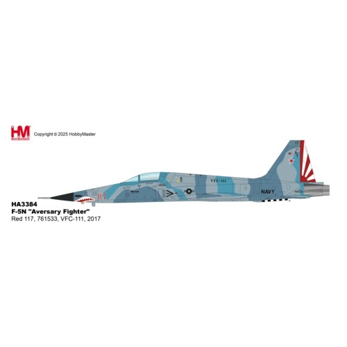 HA3384 - 1/72 F-5N ADVERSARY FIGHTER RED 117, 761533, VFC-111, 2017