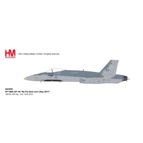 HA3559 - 1/72 CF-188A (CF-18) NO FLY ZONE OVER LIBYA 2011 188759, 425 SQN., CAF, QIAS 2016