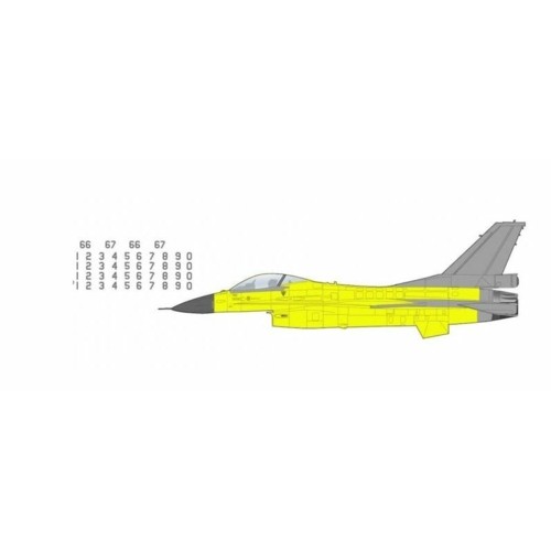 HA38036B - 1/72 F-16V YELLOW VIPER ROCAF 2023 WITH DECALS FOR DIFFERENT AIRPLANES
