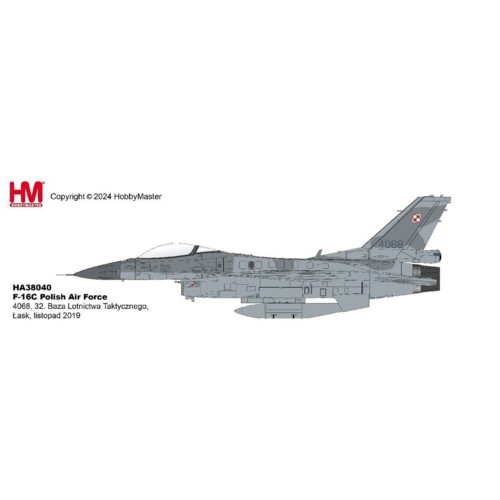 HA38040 - 1/72 F-16C POLISH AIR FORCE 4068, 32. BAZA LOTNICTWA TAKTYCZNEGO, LASK, LISTOPAD 2019
