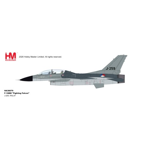 HA38079 - 1/72 F-16B FIGHTING FALCON - J-259, RNLAF