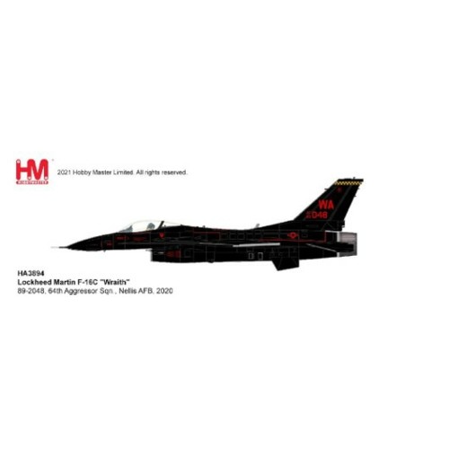 HA3894 - 1/72 LOCKHEED MARTIN F-16C WRAITH 89-2048, 64TH AGGRESSOR SQN, NELLIS AFB, 2020