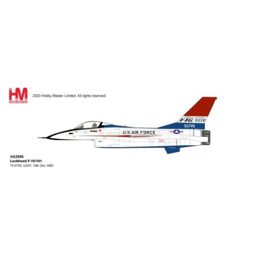 HA3896 - 1/72 LOCKHEED F-16/101 75-0745, USAF, 19TH DEC 1980