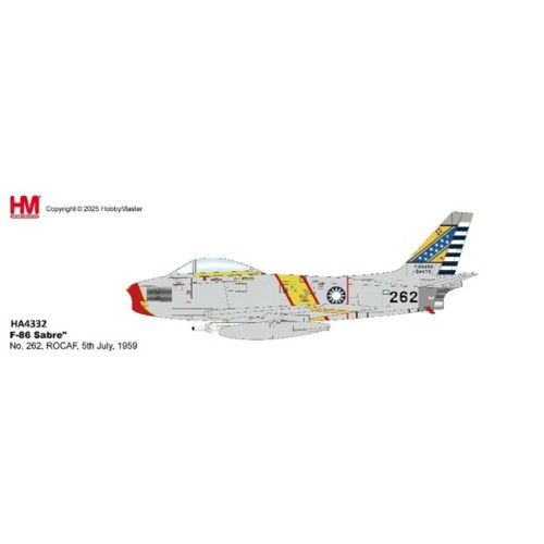 HA4332 - 1/72 F-86 SABRE NO. 262, ROCAF, 1959