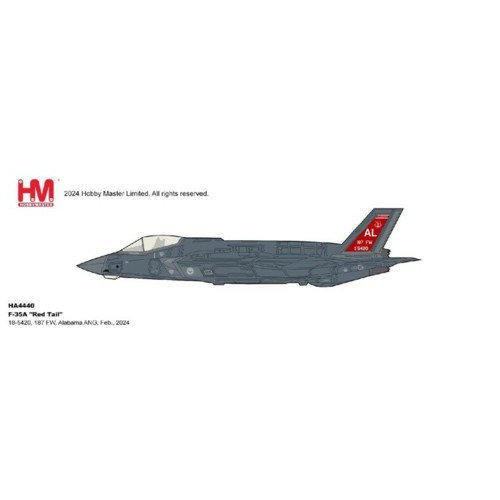 HA4440 - 1/72 F-35A RED TAIL 18-5420, 187 FW, ALABAMA ANG, FEB, 2024