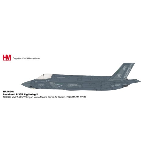 HA4620B - 1/72 F-35B LIGHTNING II 169920, VMFA-225 VIKINGS,  YUMA MARINE CORPS AIR STATION, 2023 - BEAST MODE