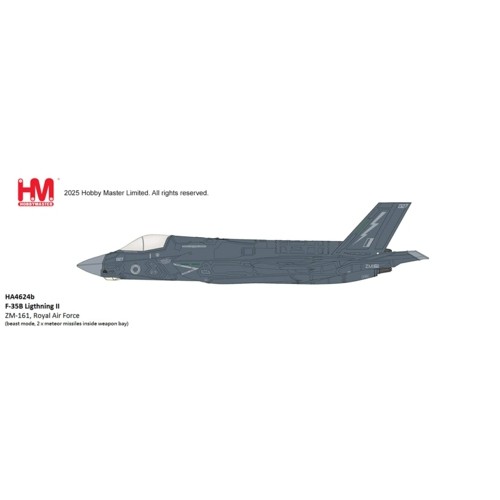 HA4624B - 1/72 F-35B LIGHTNING II - ZM-161, UK LIGHTING FORCE  HMS PRINCE OF WALES FAR EAST DEPLOYMENT - (BEAST MODE, 2 X METEOR MISSILES INSIDE WEAPON BAY)