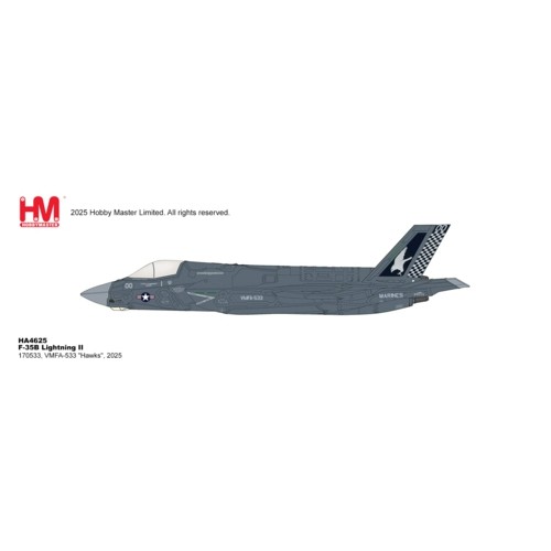 HA4625 - 1/72 F-35B LIGHTNING II - 170533, VMFA-533 HAWKS, 2025 - (BEAST MODE)
