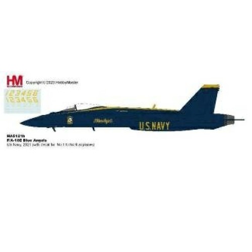 HA5121b - 1/72 F/A-18E BLUE ANGELS US NAVY, 2021 (WITH DECALS FOR  NO.1 TO NO. 6 AIRPLANES)