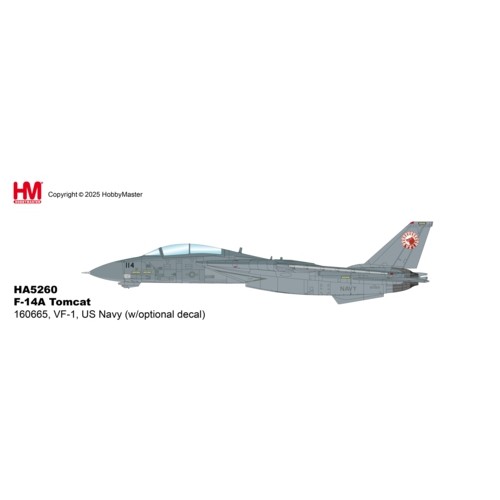 HA5260 - 1/72 F-14A TOMCAT, 160665, VF-1, US NAVY (WITH OPTIONAL DECAL)