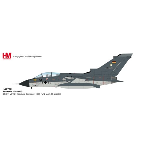 HA6732 - 1/72 TORNADO IDS MFG - 43 AND 87, MFG2, EGGEBEK, GERMANY, 1996 - (WITH 2 X AS.34 MISSILE)