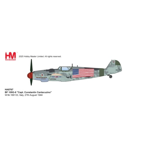 HA8767 - 1/48 BF 109G-6 CAPT. CONSTANTIN CANTACUZINO - W.NR.166133, ITALY, 27TH AUGUST 1944