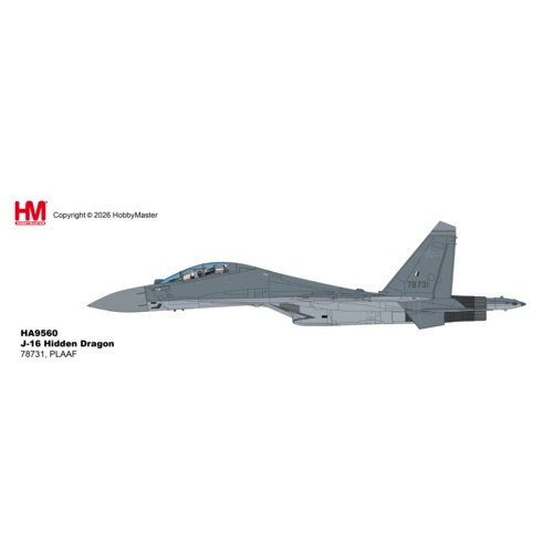 HA9560 - 1/72 J-16 HIDDEN DRAGON - 78731, PLAAF - (W/4 X PL-10, 2 X PL-12, 2 X PL-17, 4 X PL-15)