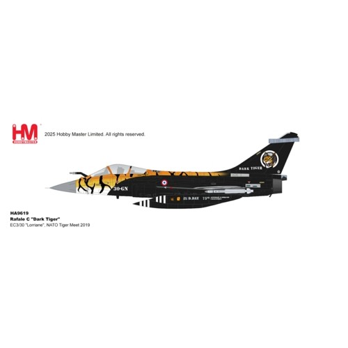 HA9619 - 1/72 RAFALE C DARK TIGER EC3/30 LORRIANE, NATO TIGER MEET 2019