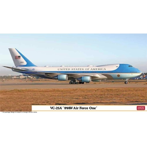 HASHLT10866 - 1/200 VC-25A 89AW AIR FORCE ONE KIT WITH RESIN PARTS