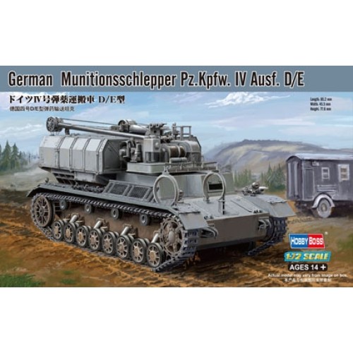 HBB82907 - 1/72 GERMAN MUNITIONSSCHLEPPER PZ.KPFW IV AUSF D/E (PLASTIC KIT)