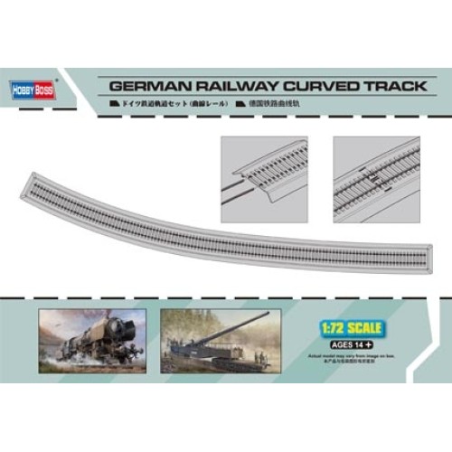 HBB82910 - 1/72 GERMAN RAILWAY CURVED TRACK (PLASTIC KIT)