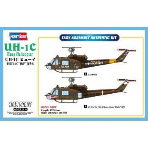 HBB85803 - 1/48 UH-1C HUEY HELICOPTER (PLASTIC KIT)
