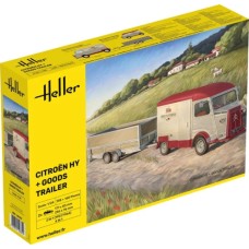 HEL50331 - 1/24 CITROEN HY AND GOODS TRAILER (PLASTIC KIT)